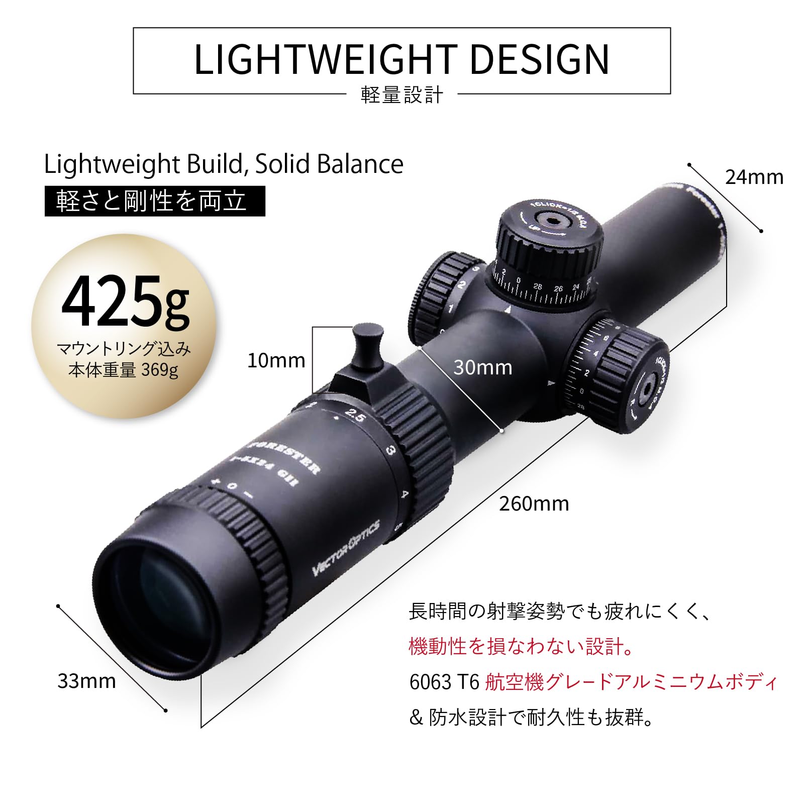 Amazon.co.jp: VECTOR OPTICS Forester 1-5 x 24 Gen II Forester 30mm